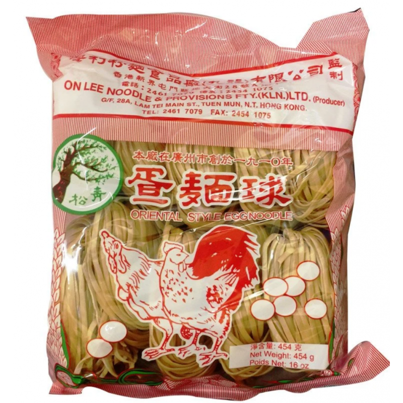 On Lee Oriental Style Egg Noodle (青松牌幼蛋面球) 454g Thick Oriental Style Egg Noodle On Lee Oriental Style Egg Noodle (青松牌幼蛋面球) 454g Thick Oriental Style Egg Noodle