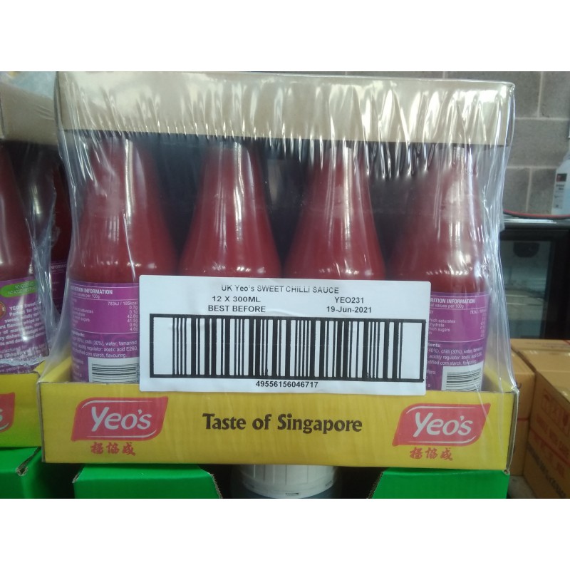 Yeo's Case of Sweet Chilli Sauce (楊協成甜辣醬) 12x300ml Bottle Chilli Sauce