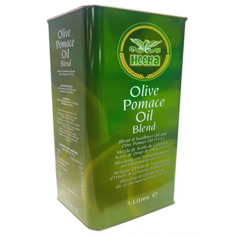 Heera Olive Pomace Oil 5L (51%) Olive Pomace Oil & Sunflower Oil Blend