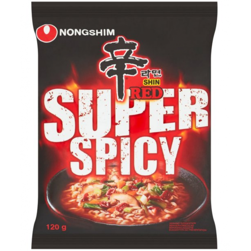 Nongshim Shin Red Super Spicy Korean Ramyun Noodles 120g Super Spicy Korean Ramen Noodle