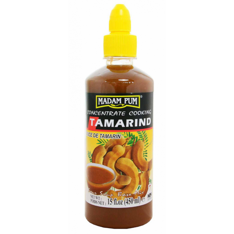 Madam Pum Tamarind 450ml Squeezy Bottle Concentrated Cooking Tamarind Sauce, Sour Soup Base Mix