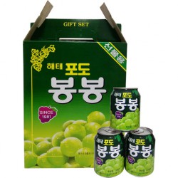 Bon Bon (봉봉) Grape Juice 238ml Pack of 12 Cans