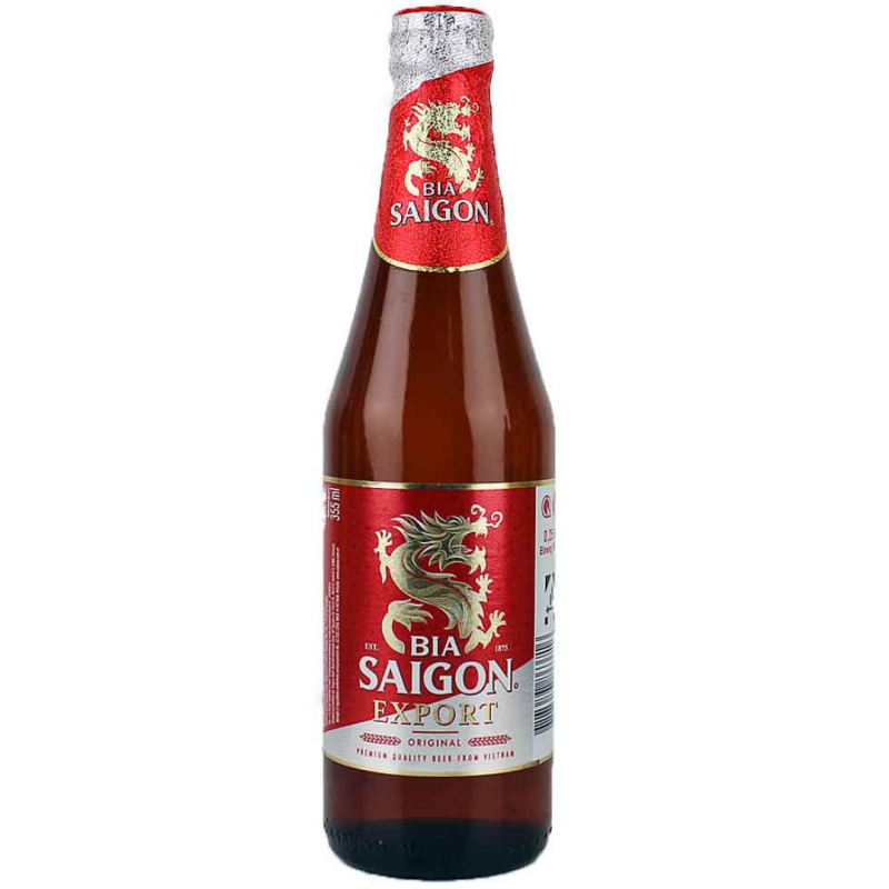 Bia Saigon Export Original 4.9% Vol 355ml Vietnamese Export Bia Sài Gòn Đỏ Beer