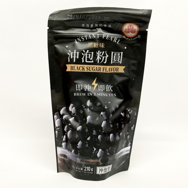WuFuYuan Black Sugar Tapioca Pearls 210g 2 Minutes Brewing Time WuFuYuan Black Sugar Tapioca Pearls 210g 2 Minutes Brewing Time
