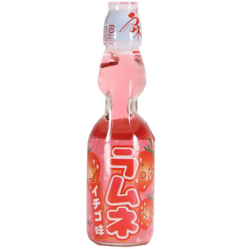 Hatakosen Ramune Soda 200mL Strawberry Flavour