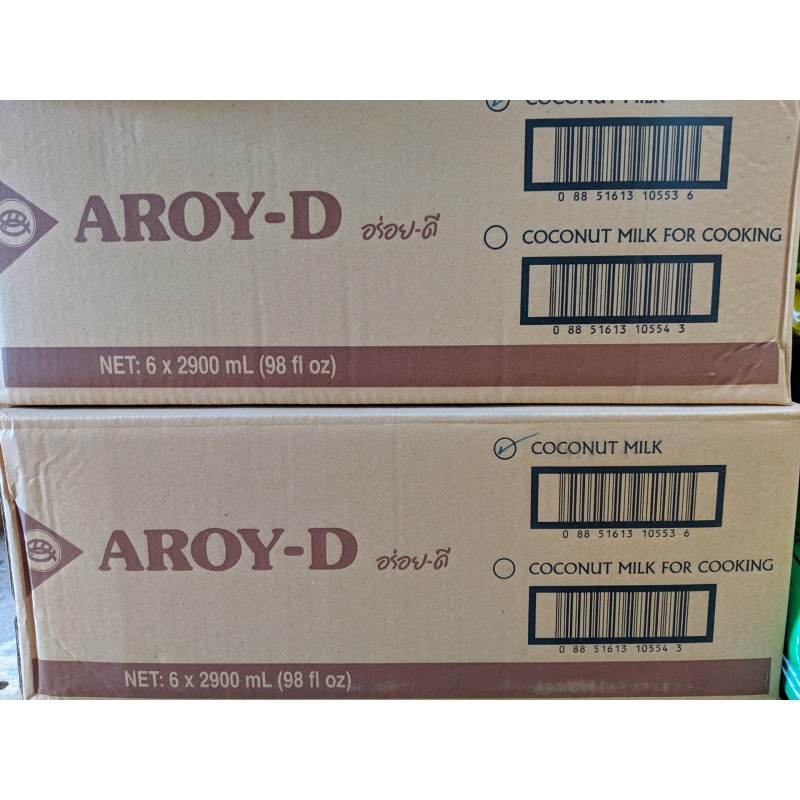 Aroy-D Coconut Milk Case 6x2900ml Thai Coconut Milk