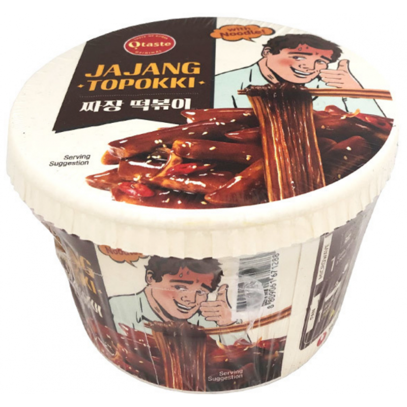 O'taste Jajang Topokki Tteokbokki Rabokki Bowl 128g Instant Korean Rice Cakes and Noodles O'taste Jajang Topokki Tteokbokki Rabokki Bowl 128g Instant Korean Rice Cakes and Noodles