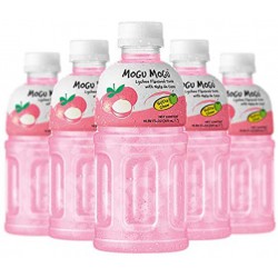 Mogu Mogu Case of Lychee 320ml x 24 Lychee flavour drink with Nata De Coco