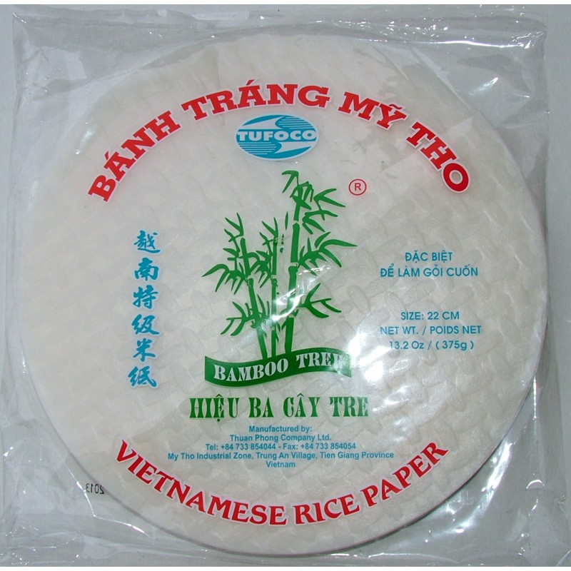 Bamboo Tree Vietnamese Rice Paper 22cm 340g Round Rice Papers Bamboo Tree Vietnamese Rice Paper 22cm 340g Round Rice Papers