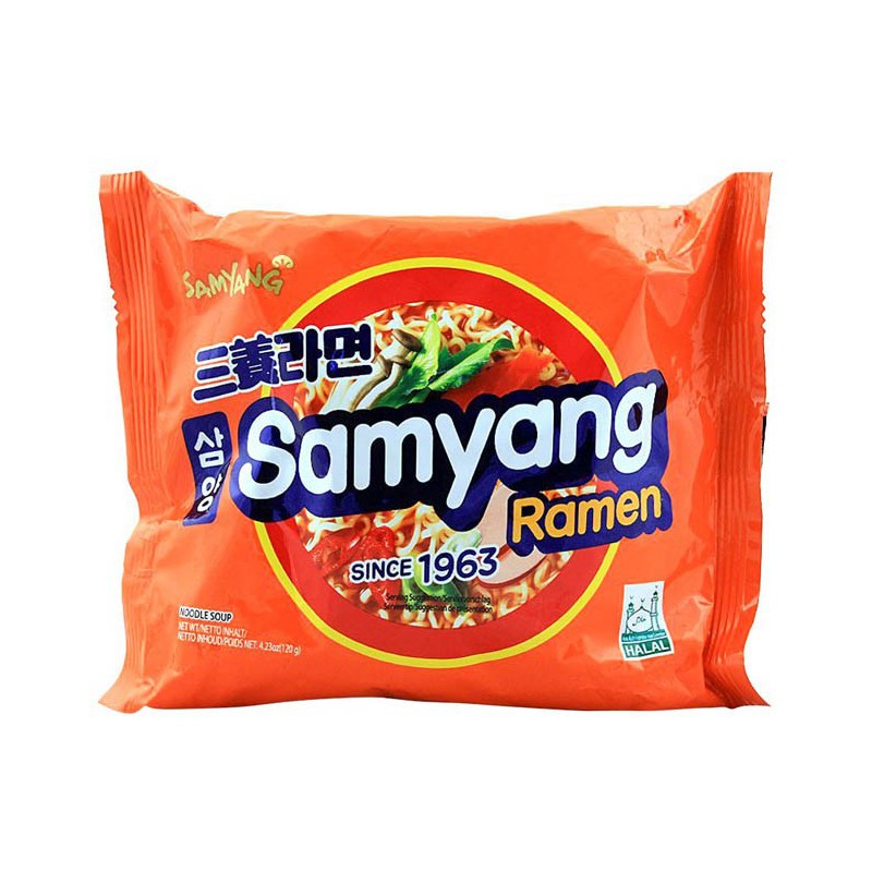 Samyang - 120g Spicy Flavour Ramen (삼양라면) Korean Noddles Samyang - 120g Spicy Flavour Ramen (삼양라면) Korean Noddles