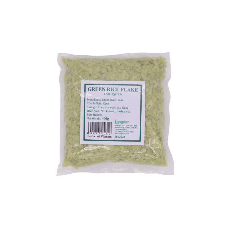 Longdan Green Rice Flake (Com Dep Dua) 400g Green Rice Flake