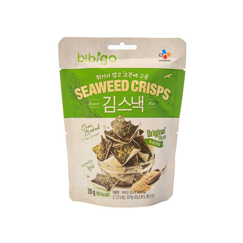 CJ Bibigo Seaweed Crisps Original Flavour 20g Seaweed Crisps