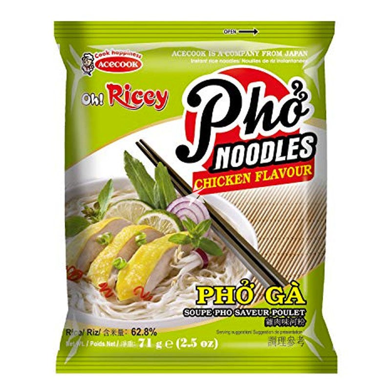 Oh Ricey Noodles Phở Gà 70g Instant Chicken Vietnamese Rice Noodles