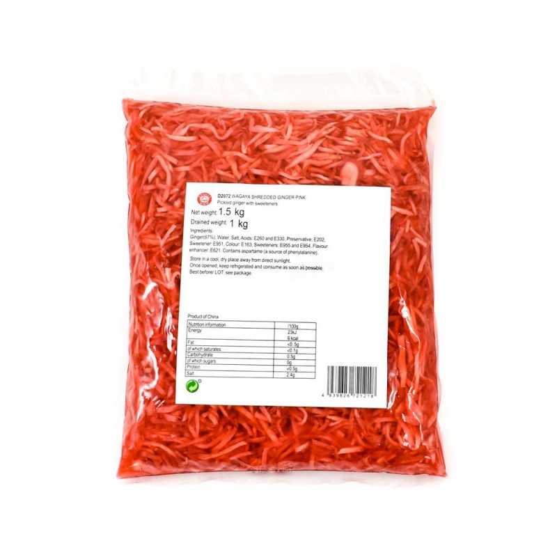 J-Basket Pink Shredded Ginger 1.5kg Pickled Ginger