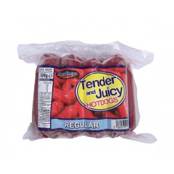 Mandheys Tender and Juicy Regular Hotdogs 500g Regular Hotdogs