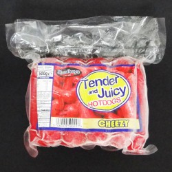 Mandheys Tender and Juicy Cheezy Hotdogs 500g Cheezy Hotdogs