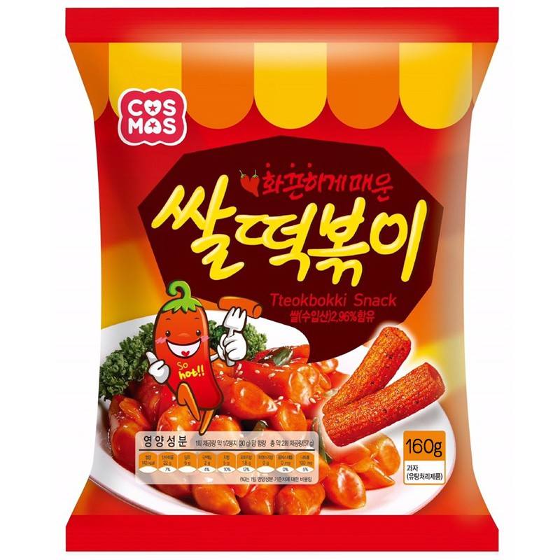 Cos Mos Tteokbokki Snack 160g Tteokbokki Snack