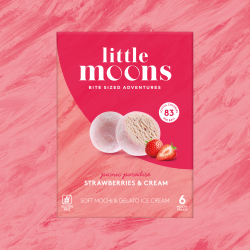 Little Moons Strawberries & Cream Soft Mochi & Gelato Ice...