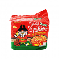 Samyang Buldak Kimchi Hot Chicken Korean Ramyun 675g (135g x5) Buldak Kimchi Korean Ramen Noodles