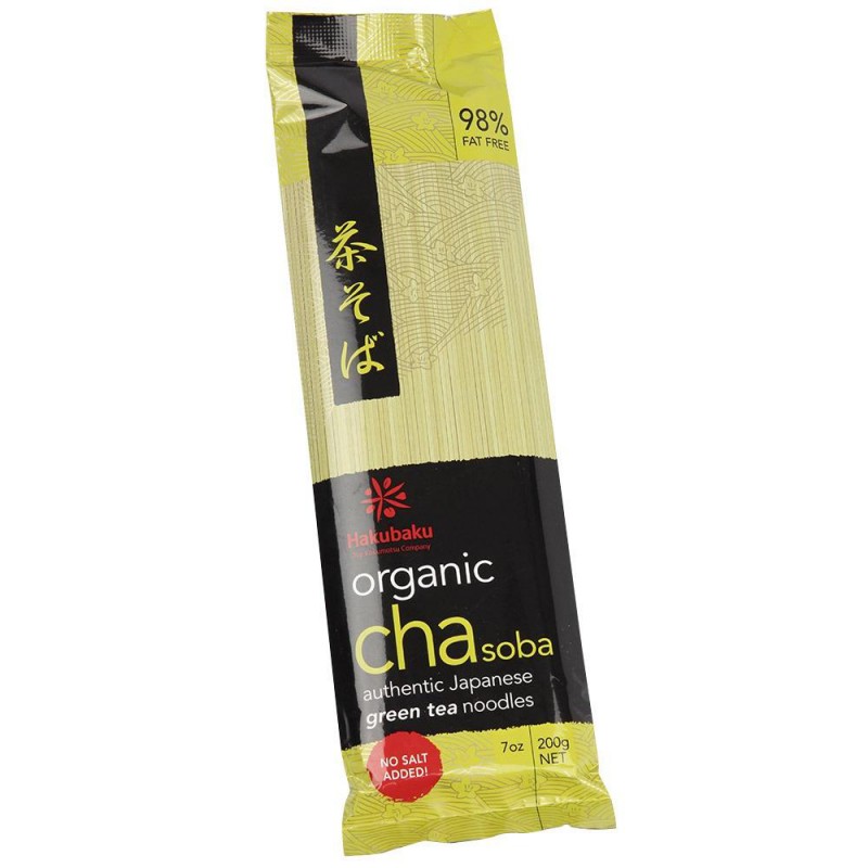 HAKUBAKU ORGANIC CHA (GREEN TEA) SOBA NOODLE HAKUBAKU ORGANIC CHA (GREEN TEA) SOBA NOODLE