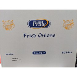 Full Case of 4x Pride fried onion catering pack 2.5kg fried onion