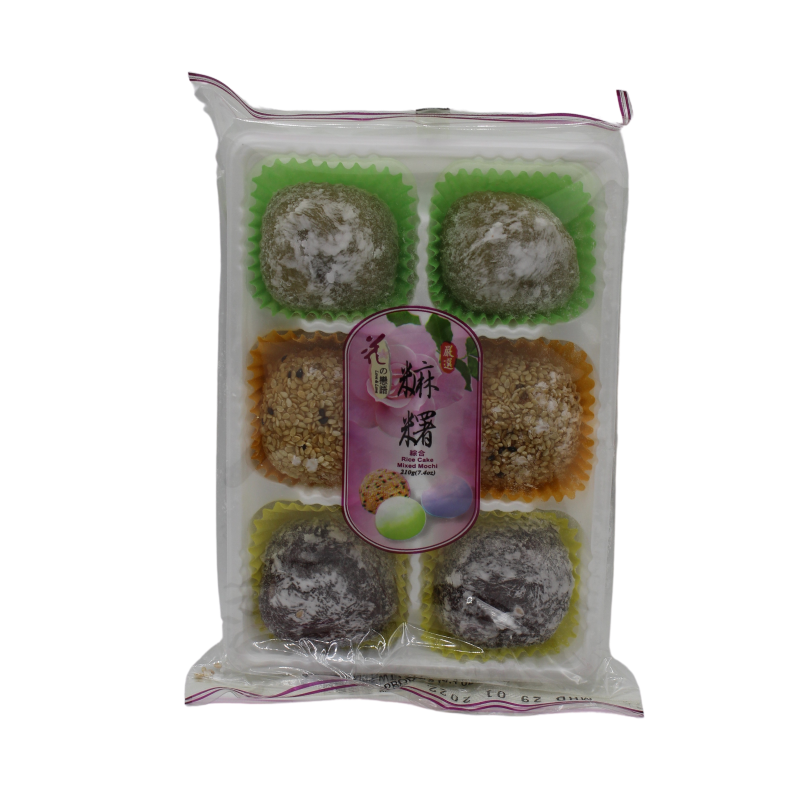 Loves Flower Rice Cake Mixed Mochi (Taro, Matcha and Sesame) 210g Rice Cake Mixed Mochi (Taro, Matcha and Sesame)