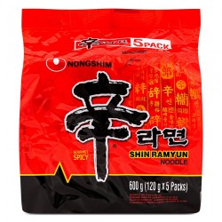 Nongshim Noodles Shin Ramyun Noodle 120g (辛辣面 5包裝) 5 packs of Korean Noodles