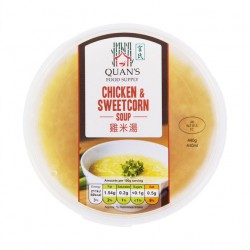 Quan's Chicken and Sweetcorn Soup 460g Frozen Chicken and Sweetcorn Soup