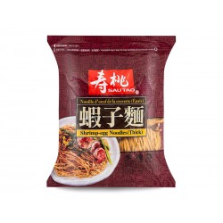 Sau Tao Shirmp Egg Noodle (壽桃牌 蝦子粗麵) 454g Thick Shrimp Egg Noodles