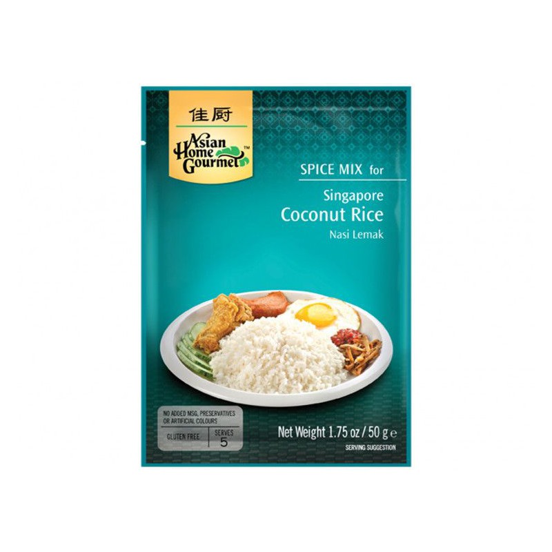 Asian Home Gourmet Spice Mix for Singapore Coconut Rice 50g Spice Mix for Singapore Coconut Rice