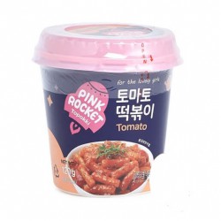 Pink Rocket Tteokbokki Rice Cake with Tomato Sauce 120g Instant Topokki Rice Cake