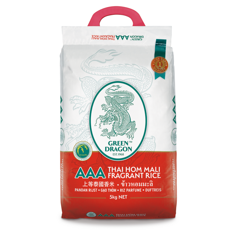 Green Dragon Thai Jasmine Fragrant Rice 5kg Crop 2023 AAA Thai Hom Mali Fragrant Rice Green Dragon Thai Jasmine Fragrant Rice 5kg Crop 2023 AAA Thai Hom Mali Fragrant Rice