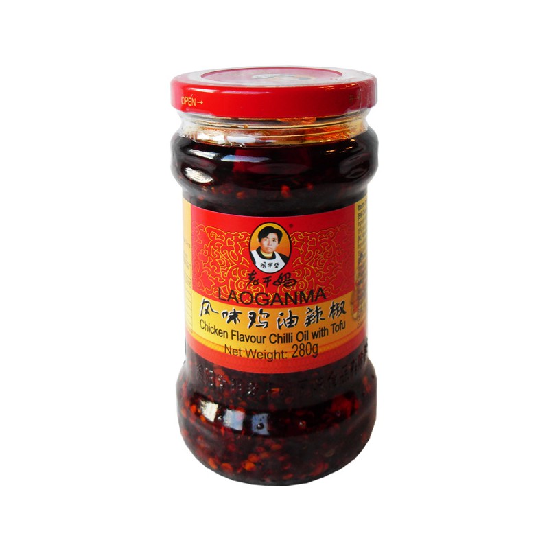 LAOGANMA CHILLI CHICKEN (老干媽 風味雞油辣椒) 280G FLAVOUR CHILLI OIL WITH TOFU LAOGANMA CHILLI CHICKEN (老干媽 風味雞油辣椒) 280G FLAVOUR CHILLI OIL WITH TOFU