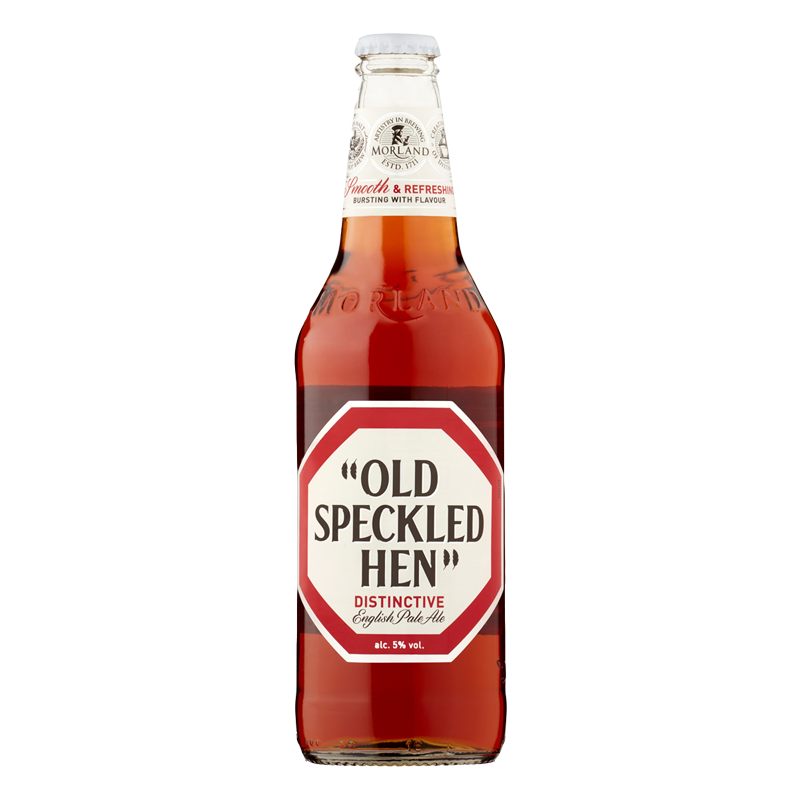 Morland "Old Speckled Hen" English Pale Ale 5% Alc 500ml "Old Speckled Hen" English Pale Ale Morland "Old Speckled Hen" English Pale Ale 5% Alc 500ml "Old Speckled Hen" English Pale Ale