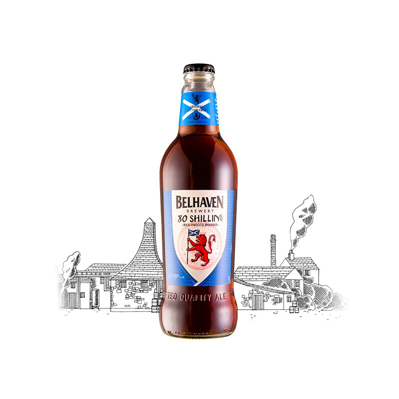 Belhaven Brewery 80 Shilling Beer 3.9% Alc 500ml 80 Shilling Beer