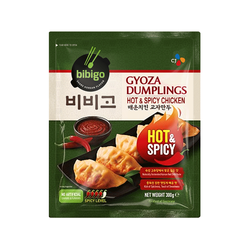 CJ Bibigo Hot & Spicy Chicken Gyoza Dumplings 300g Hot & Spicy Chicken Gyoza Dumplings