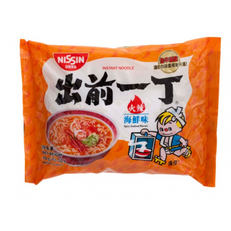 Nissin (HK) Japanese Style Demae Ramen Noodles 100g x 30 Packs - Spicy Seafood Flavour