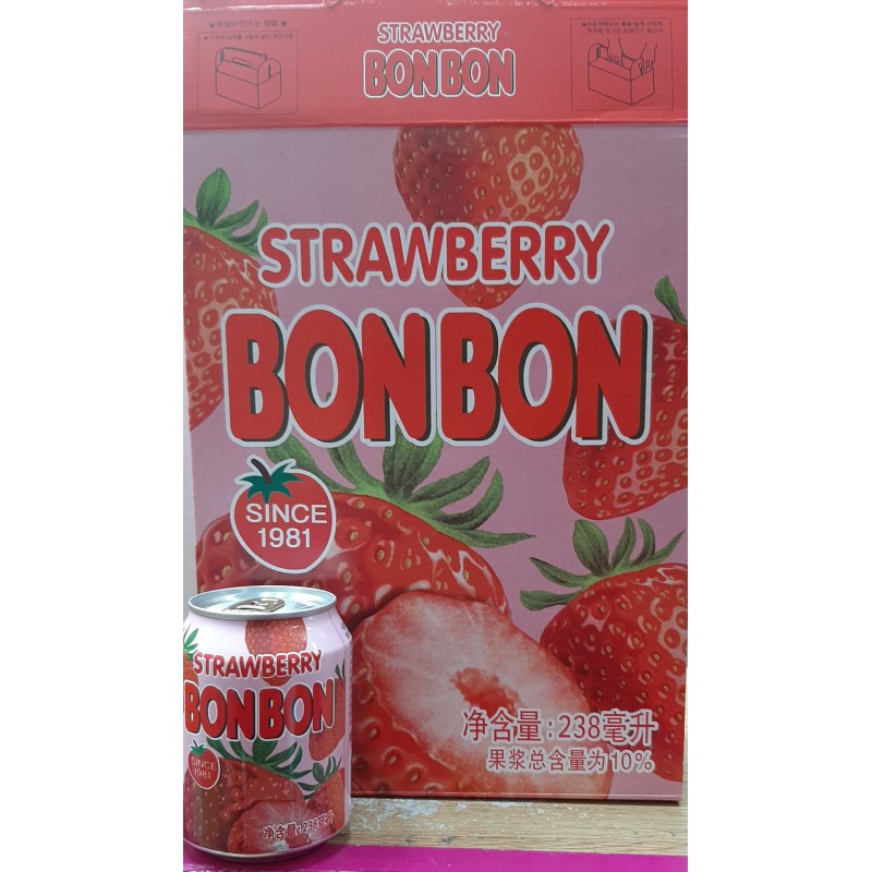 Haitai Strawberry Bon Bon Soft Drink 238ml x12 in Gift Box