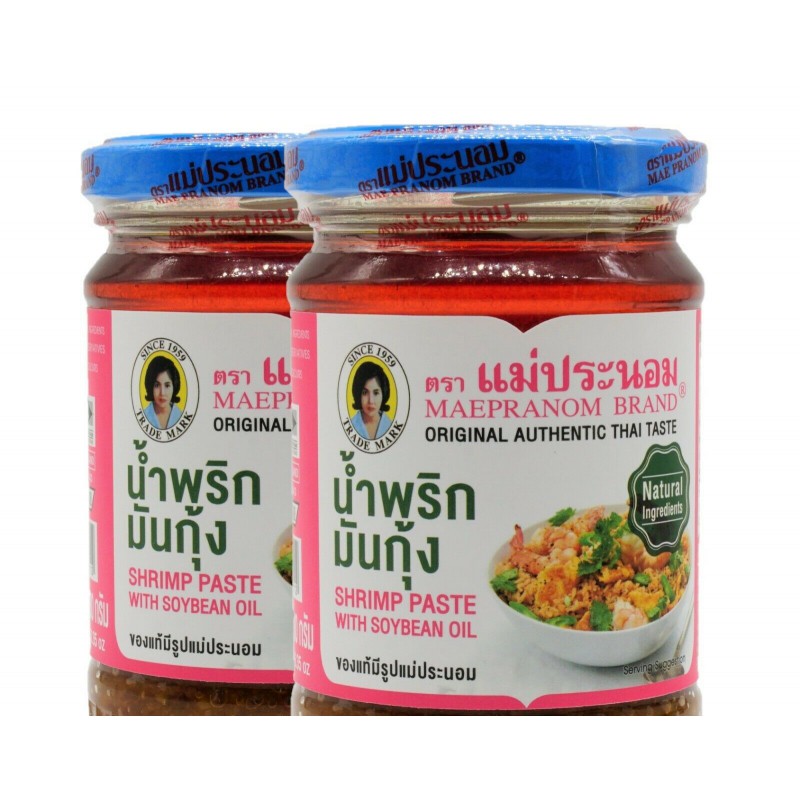 Maepranom Shrimp Paste with Soybean Oil 180g Thai shrimp paste