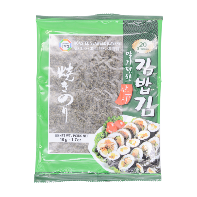 Full Case: Surasang Roasted Seaweed 48g (20 Sheets of Laver) x 4 Boxes of 24 Full Case: Surasang Roasted Seaweed 48g (20 Sheets of Laver) x 4 Boxes of 24