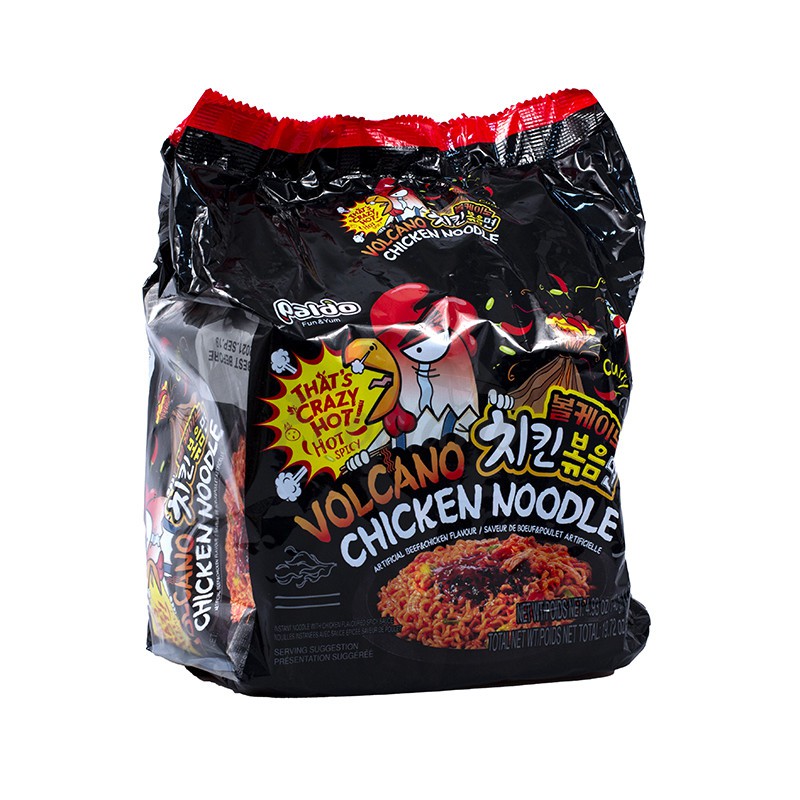 Full Case of 4x Paldo Volcano Chicken Noodle 140g x 4 Beef & Chicken Flavour Korean Noodles Full Case of 4x Paldo Volcano Chicken Noodle 140g x 4 Beef & Chicken Flavour Korean Noodles
