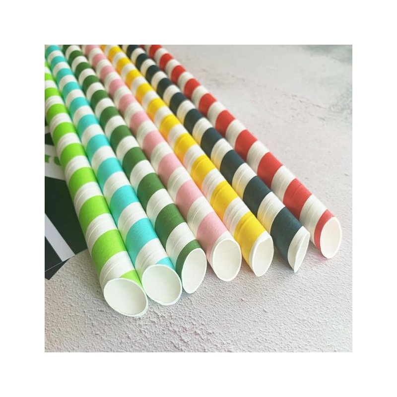 TIPI 45 x Bubble Tea Paper Straws with Sharp End (Rainbow Mix) 450g