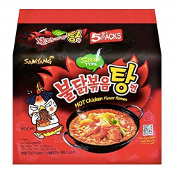 SAMYANG HOT SPICY RAMEN STEW TYPE 5X145G HOT CHICKEN FLAVOUR STEW TYPE NOODLE