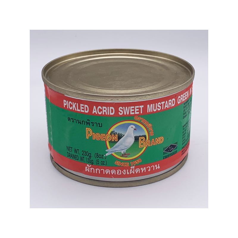 Pigeon Brand Pickled Acrid Sweet Mustard Green In Soy Sauce 230g