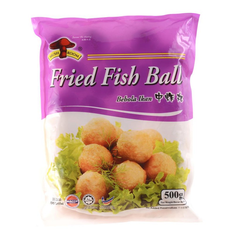 Mushroom Brand Fried Fish Balls 500g Frozen Fish