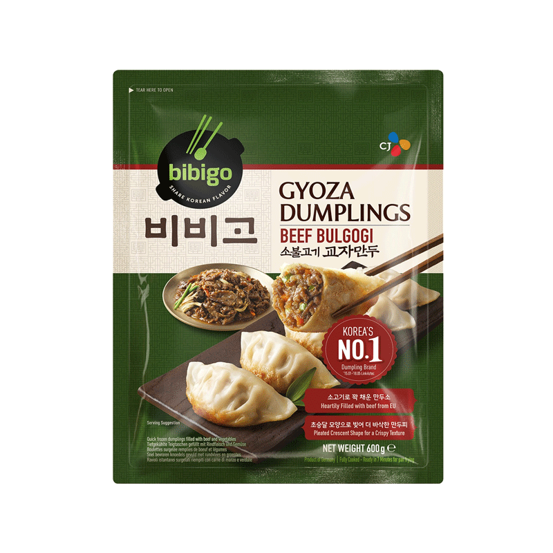 CJ Bibigo Frozen Beef Bulgogi Gyoza Dumplings 600g Beef Bulgogi Dumpling CJ Bibigo Frozen Beef Bulgogi Gyoza Dumplings 600g Beef Bulgogi Dumpling