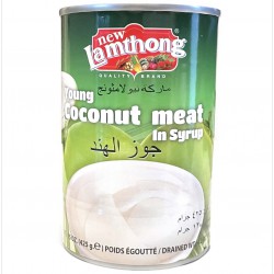 FULL CASE OF 24X NEW LAMTHONG 425G YOUNG COCONUT MEAT IN SYRUP