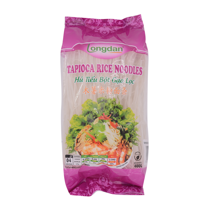 LONGDAN TAPIOCA RICE NOODLES 400G HỦ TIẾU BỘT GẠO LỌC