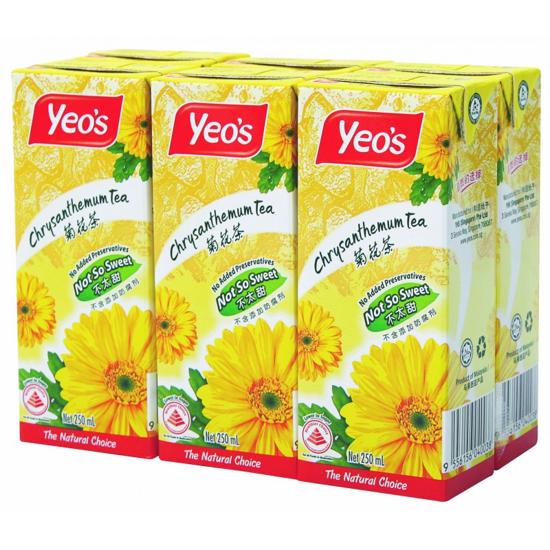 Yeo's 6x Chrysanthemum Tea Drink 250ml