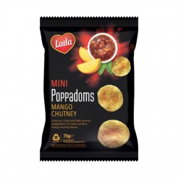 Laila Mini Mango Chutney Poppadoms 75g